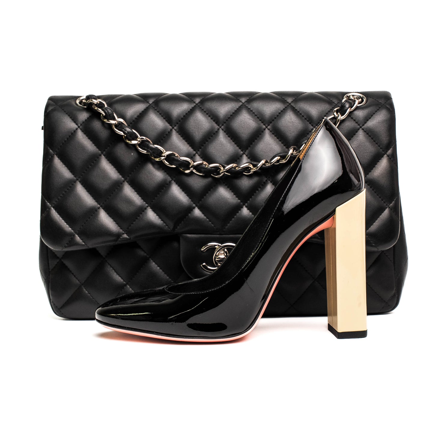 Chanel Classic Jumbo Black Caviar Flap Bag