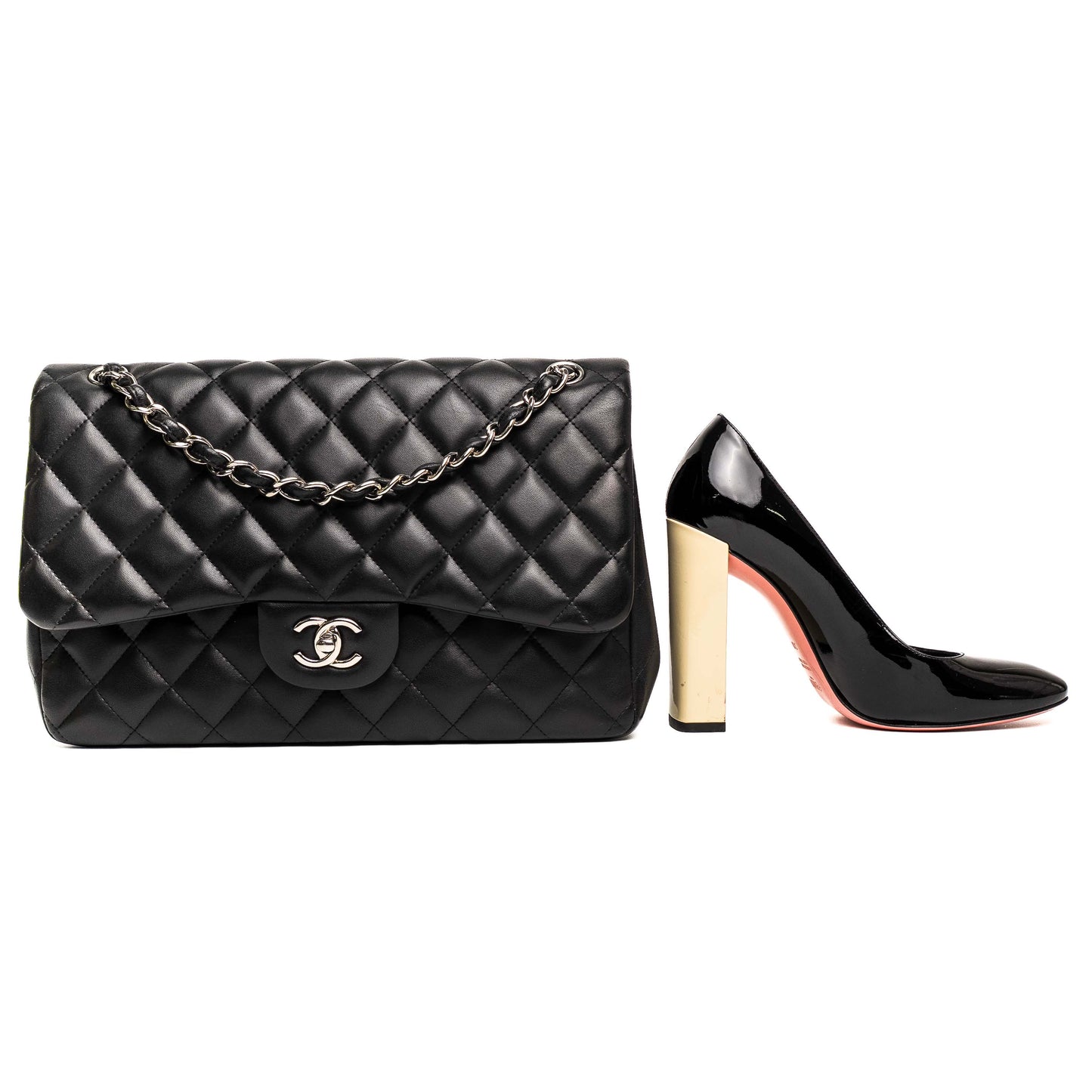 Chanel Classic Jumbo Black Caviar Flap Bag
