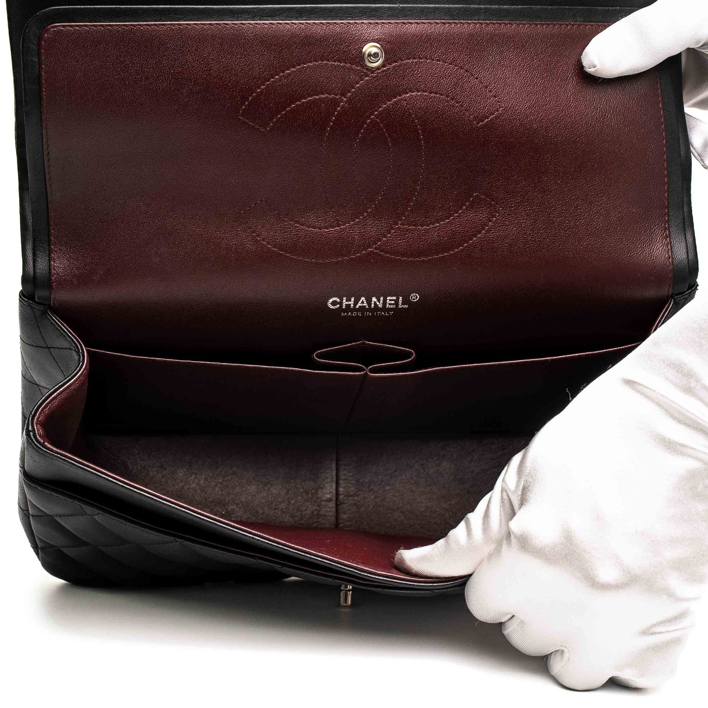 Chanel Classic Jumbo Black Caviar Flap Bag