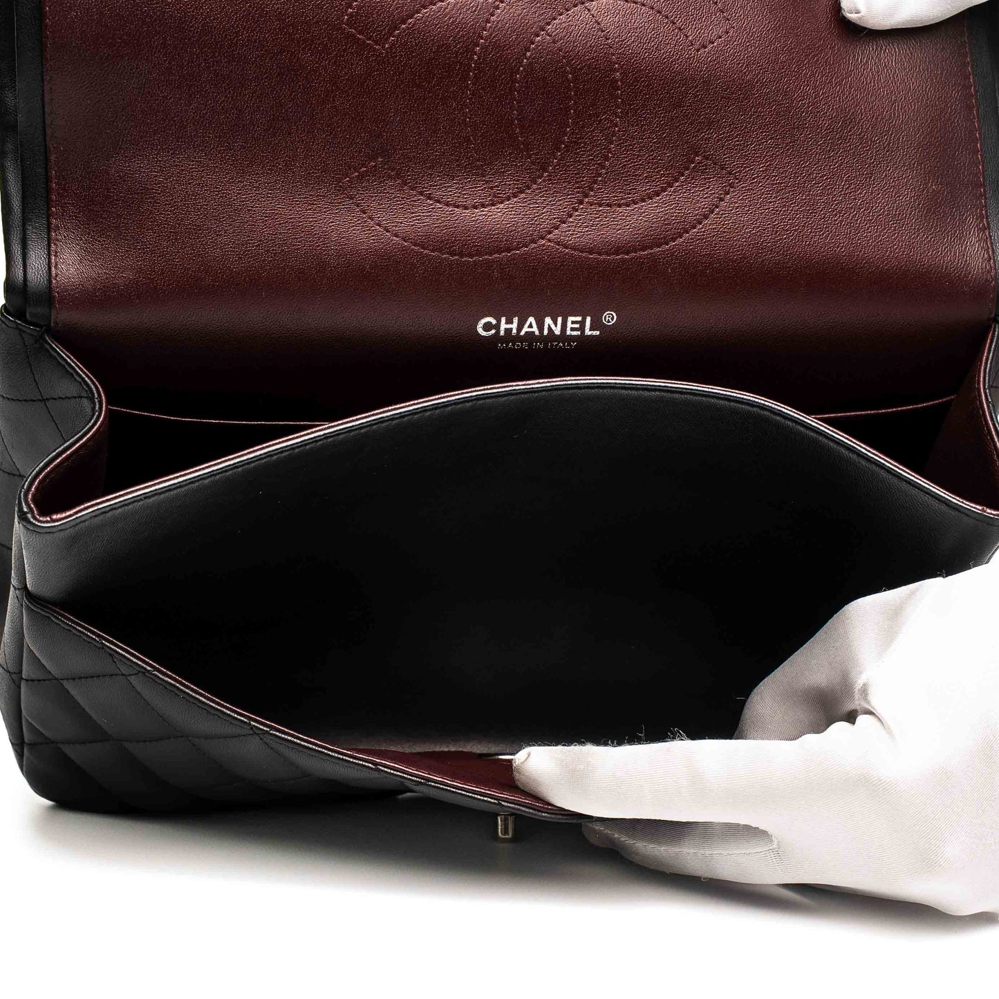 Chanel Classic Jumbo Black Caviar Flap Bag