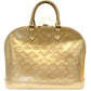 Louis Vuitton Beige Poudre Monogram Vernis Alma GM Handbag image 1