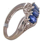10ct White Gold Diamond & Sapphire Ring image 1