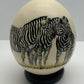 Hand Painted 'Zebras Equus Burchellii' Ostrich Egg Shell image 0