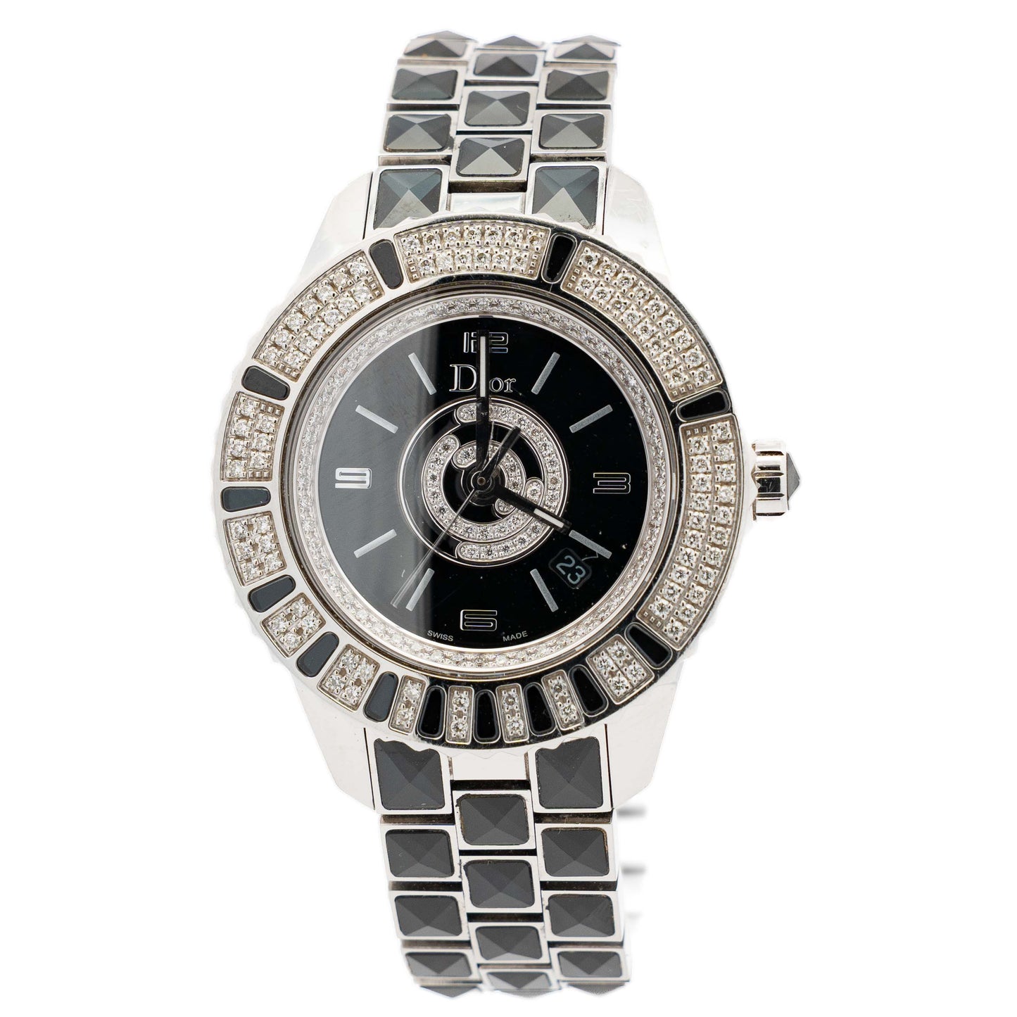 Christian Dior Christal Diamond Black Ceramic Watch