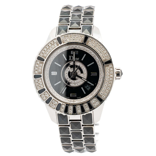 Christian Dior Christal Diamond Black Ceramic Watch