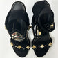 LOUIS VUITTON BLACK/NAVY LEATHER PEEP TOE PLATFORMS image 3