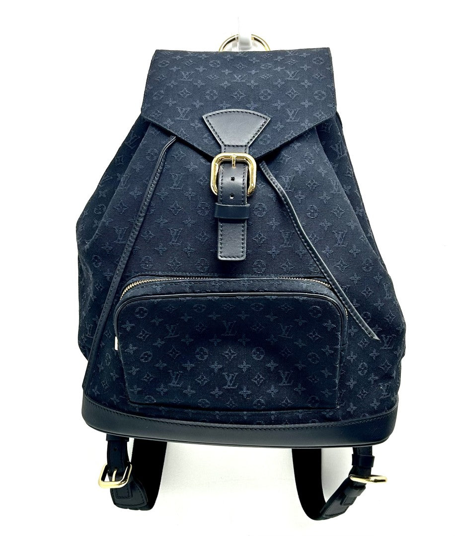 Louis Vuitton Monogram Montsouris Eclipse Navy Backpack image 0