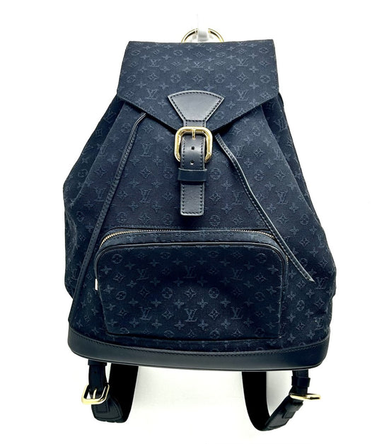Louis Vuitton Monogram Montsouris Eclipse Navy Backpack image 0