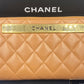 Chanel Brown Quilted Trendy Zip Around Wallet image 1