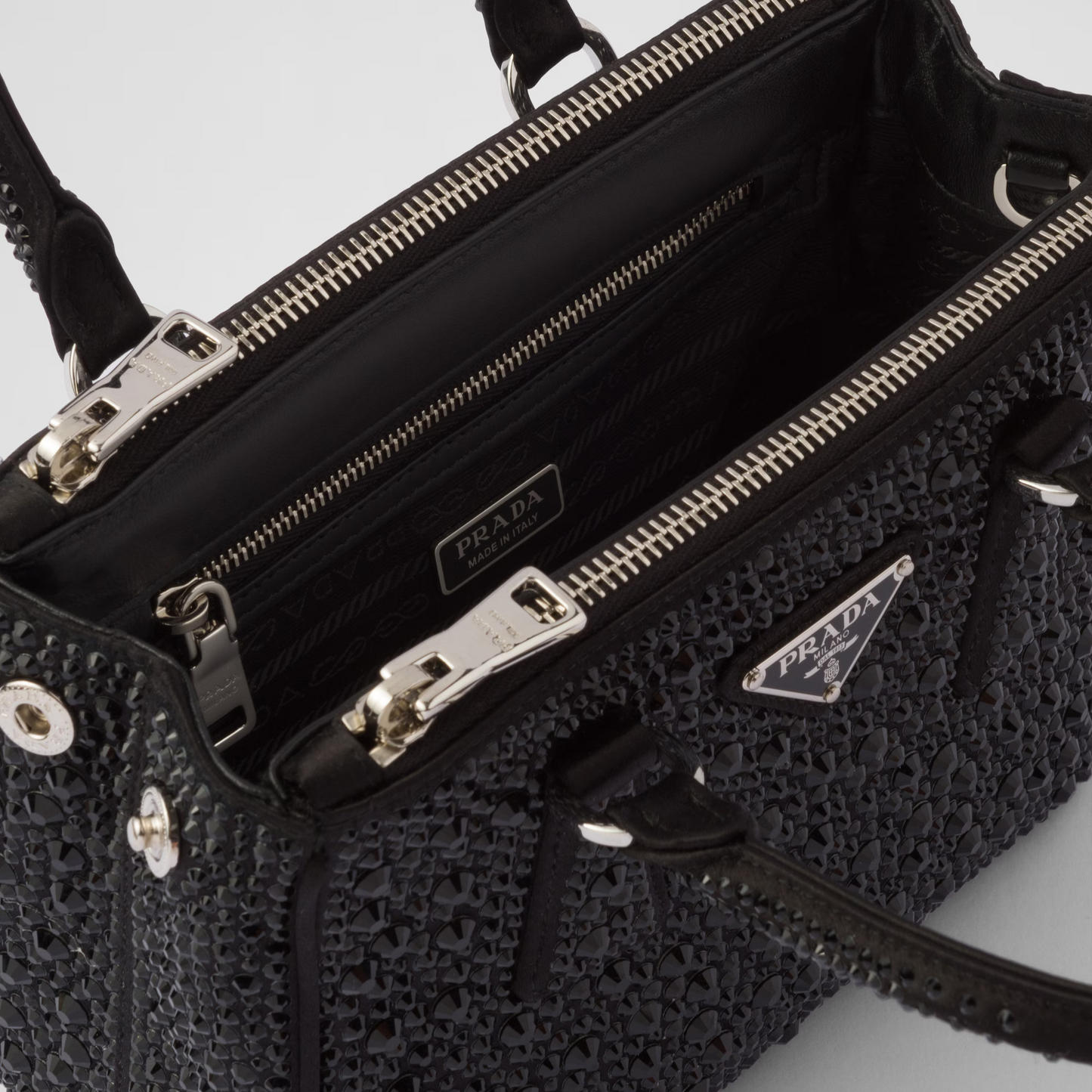 Prada Galleria Crystal-Embellished Mini Bag