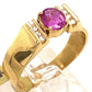 18ct Yellow Gold Pink Sapphire & Diamond Ring image 2