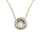 9ct Yellow Gold Circular 0.84ct Diamond Pendant & Chain image 0