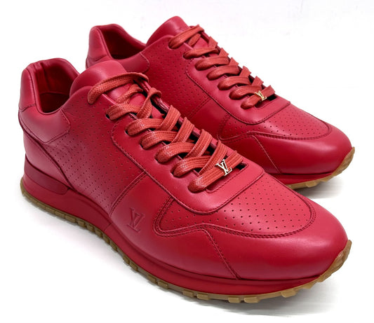 Louis Vuitton Limited Edition X Supreme Perforated Red Leather Trainers image 0