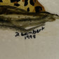 Hand Painted 'Leopards Panthera Pardus' Ostrich Egg Shell image 3