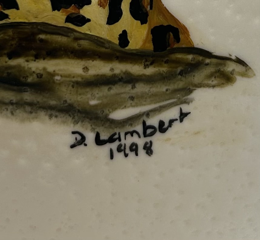 Hand Painted 'Leopards Panthera Pardus' Ostrich Egg Shell image 3