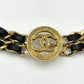 Chanel Vintage Leather & Gold Chain Belt image 1