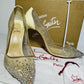 Christian Louboutin Follies Strass 100 Nude Mesh & Crystal Pumps image 4