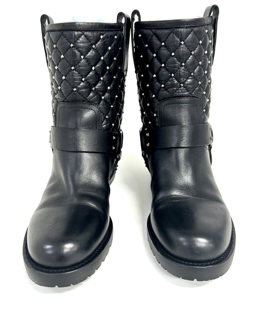 Valentino Garavani Rockstud Spike Biker Boots image 0