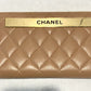 Chanel Brown Quilted Trendy Zip Around Wallet image 0