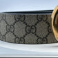Gucci GG Supreme Canvas  Gold Buckle Belt image 2