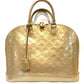 Louis Vuitton Beige Poudre Monogram Vernis Alma GM Handbag image 0