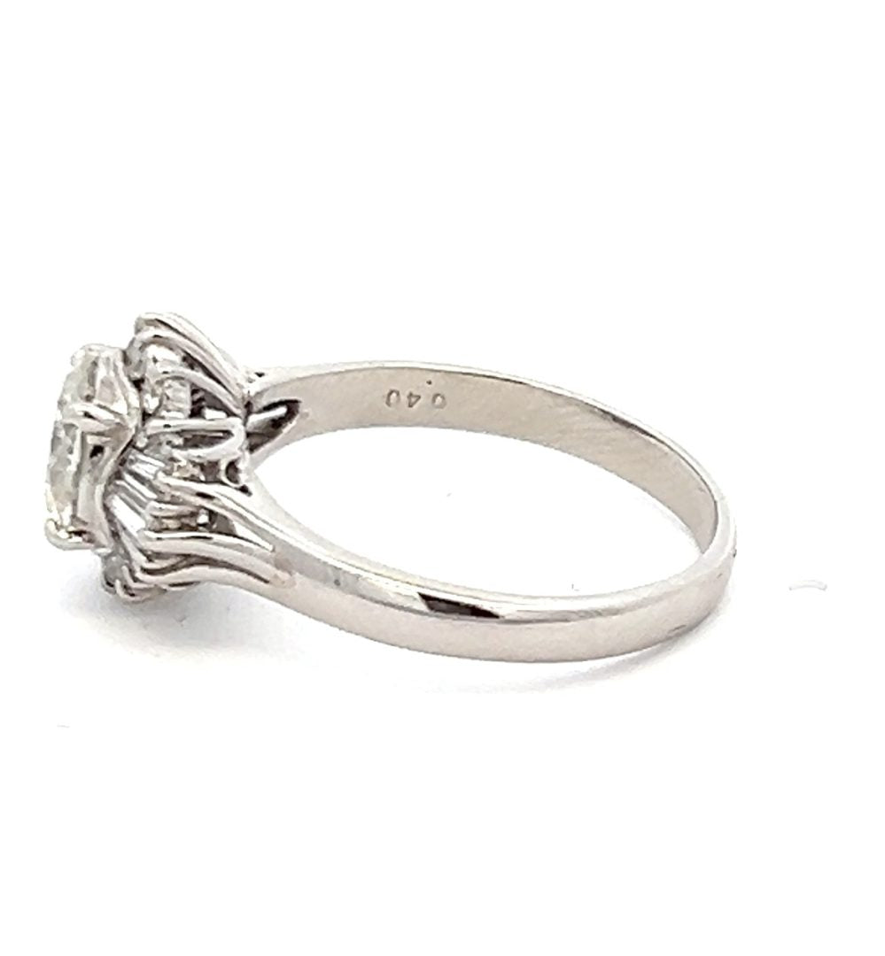 Platinum Ballerina 1.80ct Diamond Cluster Ring image 2