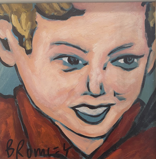 David Bromley 'Cheeky Boy' Oil Painting image 0