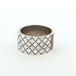 Gucci Silver Web Enamel Band Ring