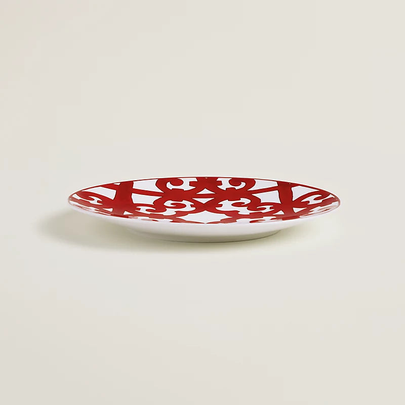 Hermès Red Porcelain Dessert Plate