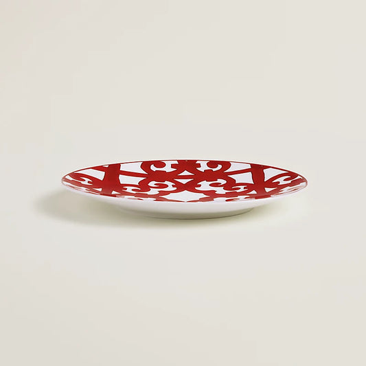 Hermès Red Porcelain Dessert Plate