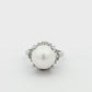 Platinum South Sea Pearl & Diamond Cluster Ring