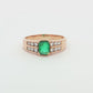 Yellow Gold Emerald & Diamond Ring