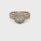 Yellow Gold Diamond Halo Cluster Ring