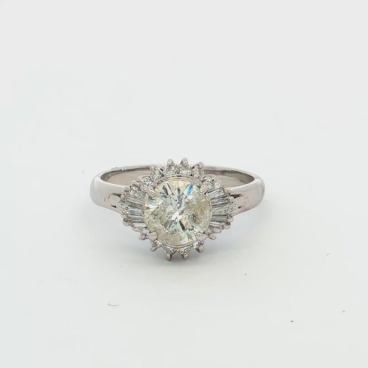 Platinum Ballerina Diamond Ring