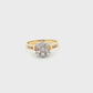 Yellow & White Gold Round Cluster Diamond Ring — Timeless Design