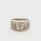 White Gold Princess & Round Brilliant Diamond Cluster Ring