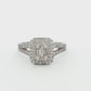 White Gold 77-Stone Diamond Cluster Ring