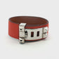 Hermès Collier de Chien 24 Orange Leather Silver Bracelet