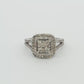 White Gold Diamond Cluster Ring