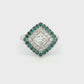 Platinum Diamond Cluster Ring