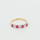 Yellow Gold Diamond & Pink Sapphire Multistone Ring