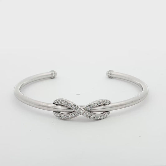 Tiffany & Co. Infinity Diamond Gold Cuff Bracelet