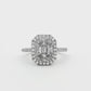 White Gold 1.11ct Illusion Set Diamond Engagement Ring