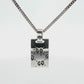 Gucci Trademark GG Engraved Silver Pendant Necklace
