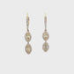 14ct Yellow Gold Marquise Diamond Double-Drop Earrings
