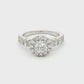 18ct White Gold Diamond Halo Ring