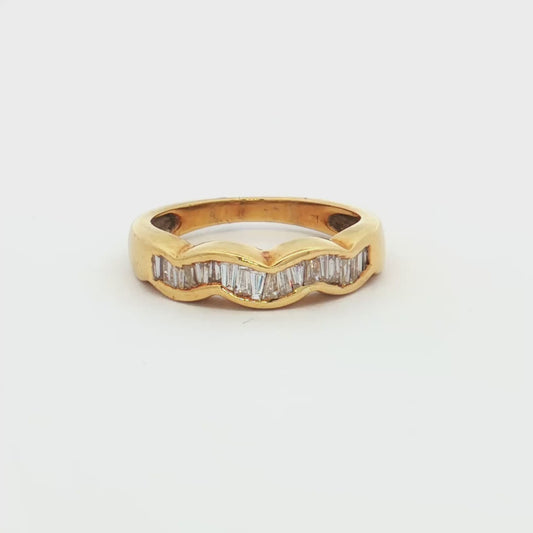 Yellow Gold Diamond Baguette Ring