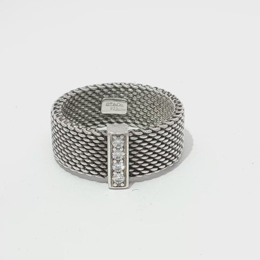 Tiffany & Co. Somerset Mesh Diamond Ring