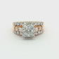 14ct Yellow Gold Diamond Cluster Ring