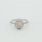 White Gold Round Brilliant-Cut Diamond Cluster Ring